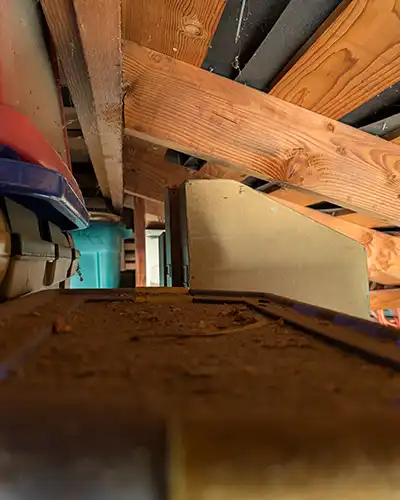 mouse poop in garage rafters