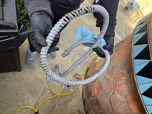 Rodent gnawed through conduit
