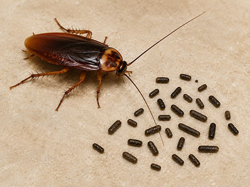american cockroach droppings