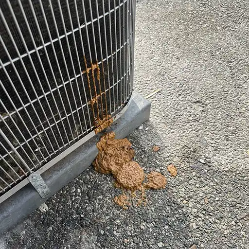 Human Feces Cleanup on an Air Conditioner